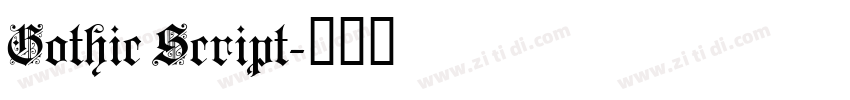 Gothic Script字体转换